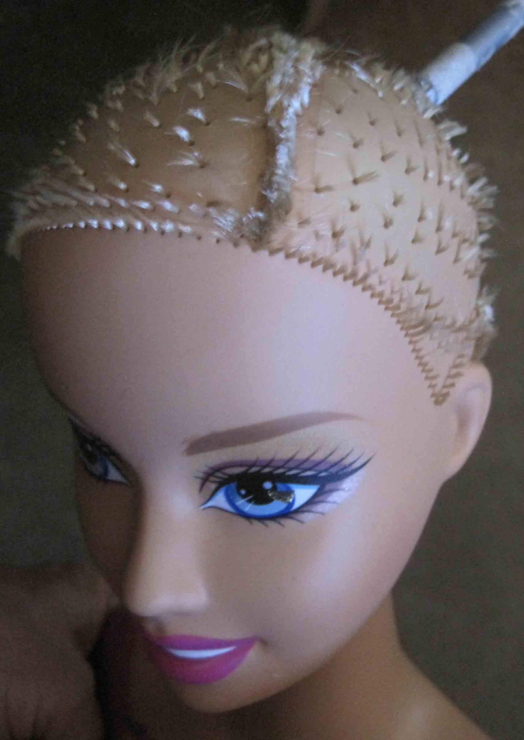 barbie with shaved head